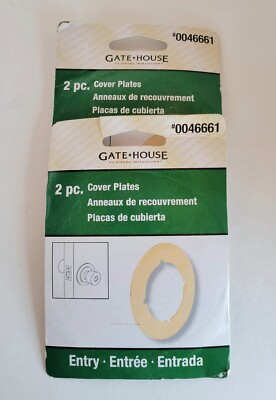 Gatehouse 2pc Entry Cover Plates Gold #0046661 Lot of 2 packs 4 total NEW