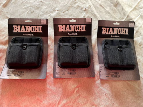 Bianchi Slim Triple Mag Pouch - Porte-chargeurs Pour SIG, Glock - 3 Chargeurs - Noir