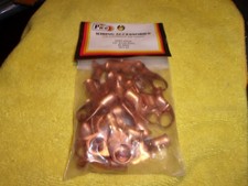 25 2 AWG 1/2" Stud Non-Insulated Tubular Ring Terminal