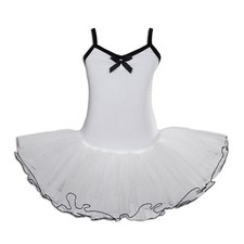 Girls Ballet Dress Dance Tutu Dress Pink Red White Ivory 4 5 6 7 8 9 Years