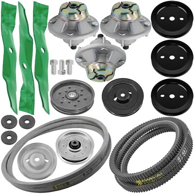 #ad Deck Spindle w Blade Pulley amp; Belt for John Deere X300 X320 X304 X310 X320 48quot; $220.00
