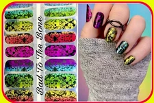 Color Nail Polish Strips, 16ct. Custom. Bad To The Bone. Read Description Below
