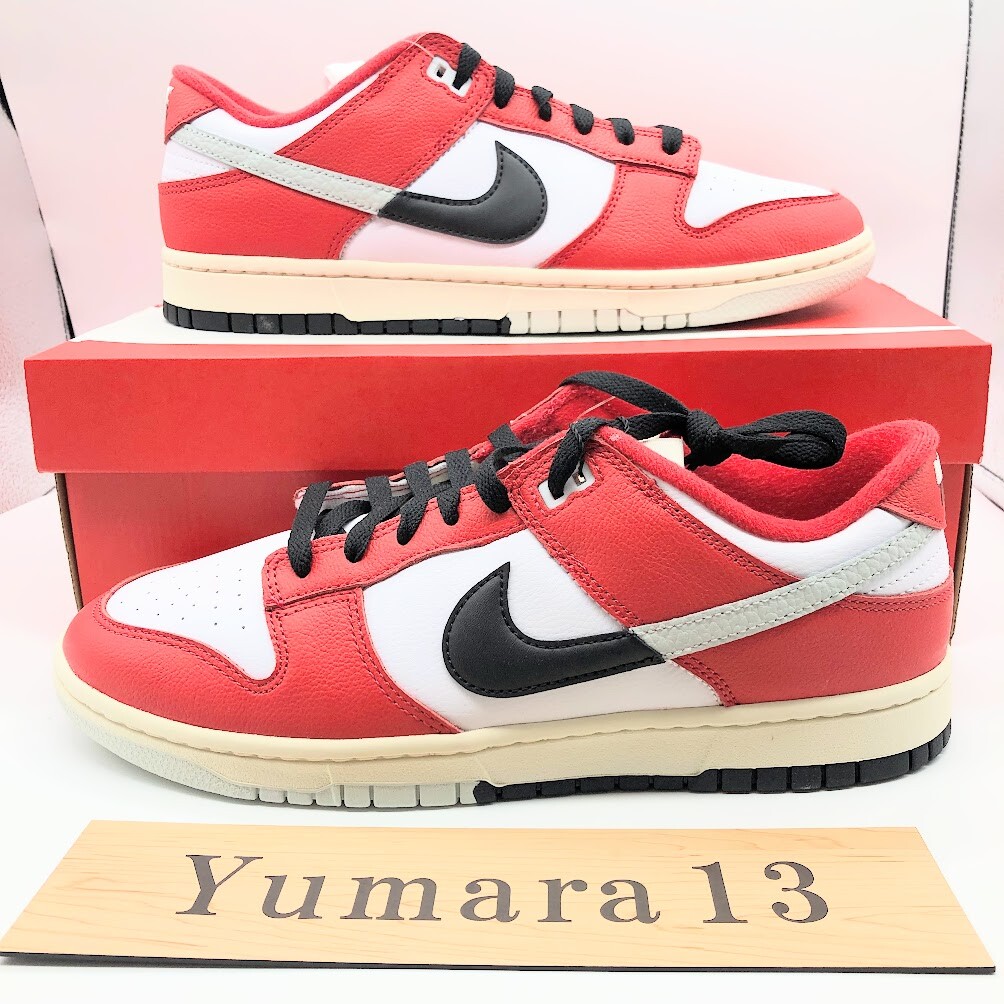 Nike Dunk Low Retro PRM Chicago Split Red White DZ2536-600 Nike Dunk Low Retro PRM Chicago Split Red White DZ2536-600