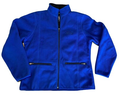 Medium Devon Johns Womens Blue Full Zip Fleece Jacket