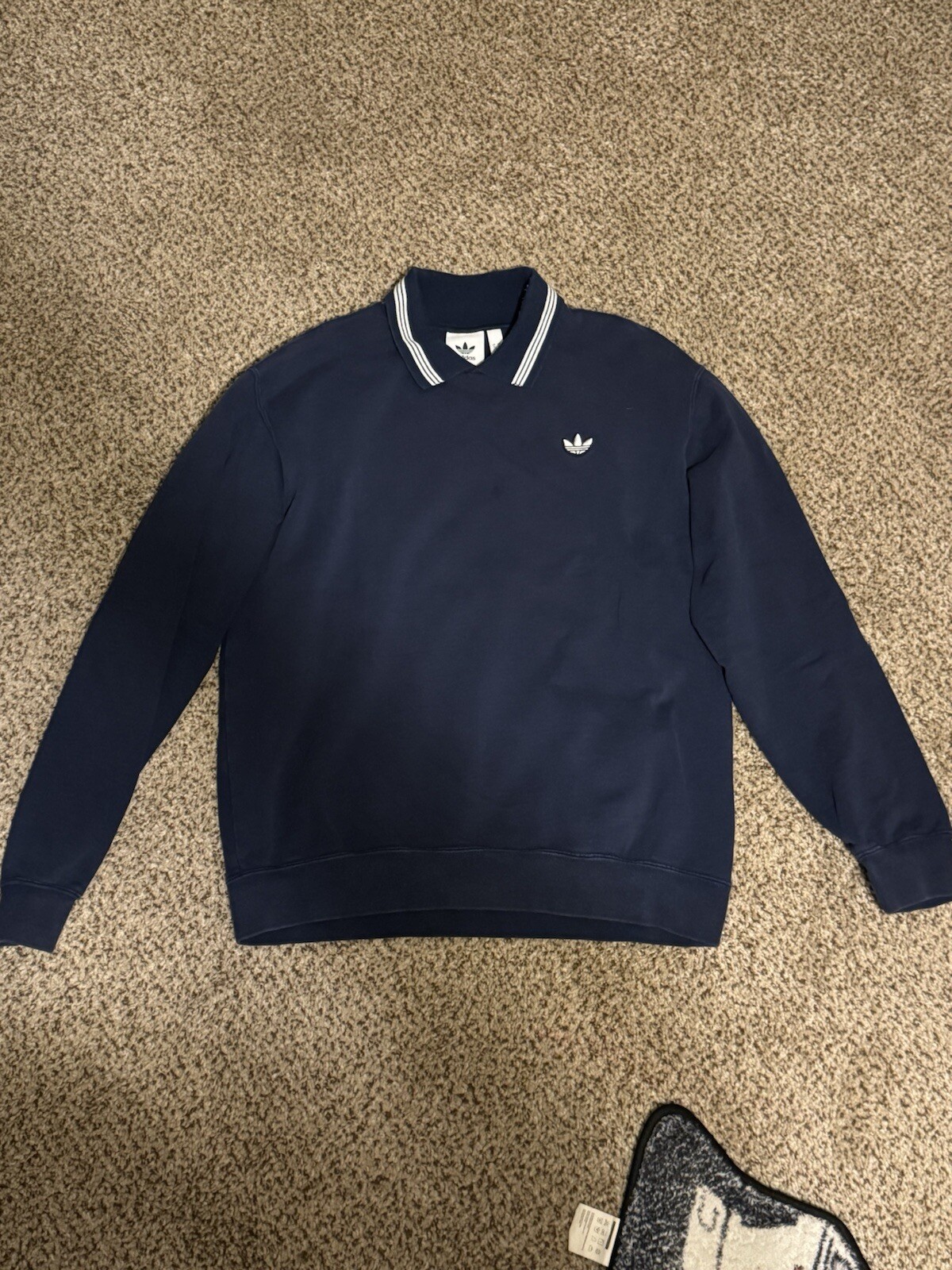 Blue Adidas Pull Over Collared Sweater - image 1