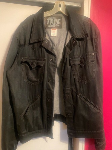 TRUE RELIGION JEAN JACKET XXL DARK BLUE 