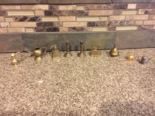 Vintage Lot Brass Miniature Dollhouse Items Vase Pitcher Iron Coffee Grinder