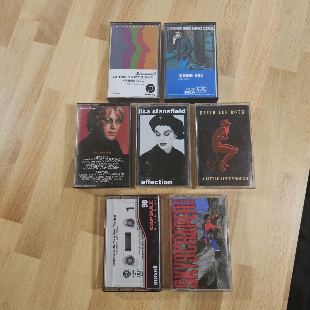 Cassette Tape Lot Of 7 80s Rock David Le Roth Donnie Iris Lisa