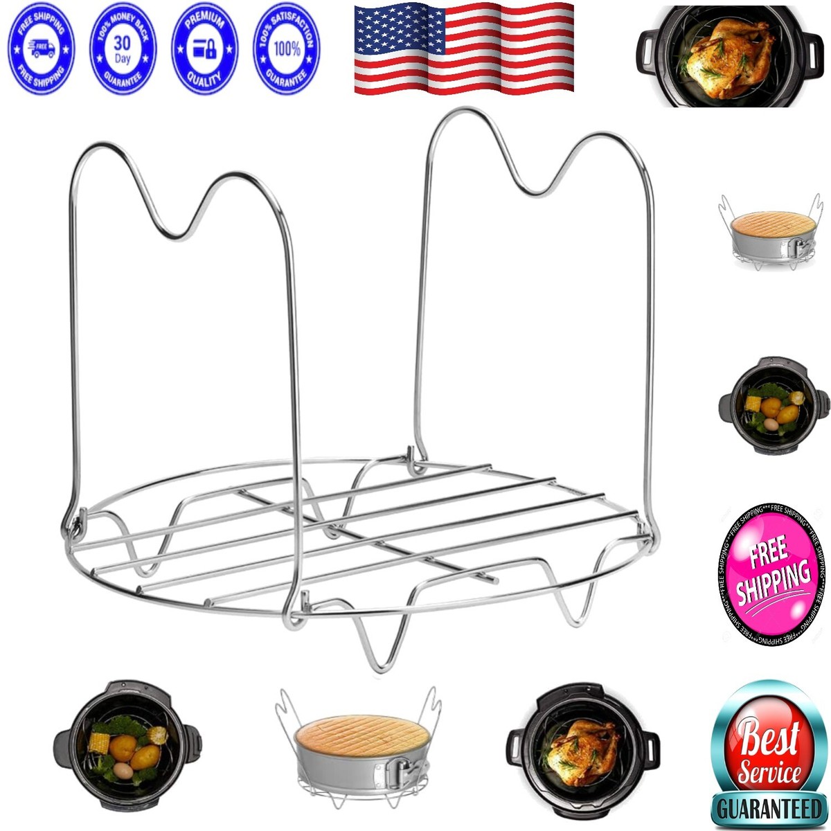 Collapsible Trivet for Instant Pot Perfect Steamer Rack for Meat