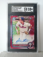 2022 Bowman Chrome Gavin Tonkel Red Wave SGC 10