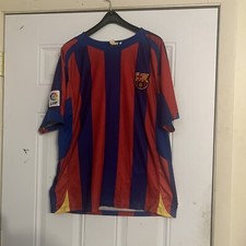Vintage FC Barcelona FCB Barça BLANK Soccer Jersey Med-large LFP la Liga