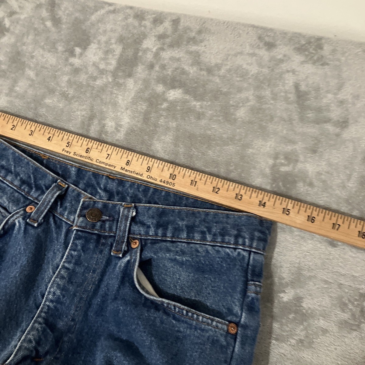 Vintage Levis 585 Orange Tab Blue Jeans 31x34 Made In USA Medium