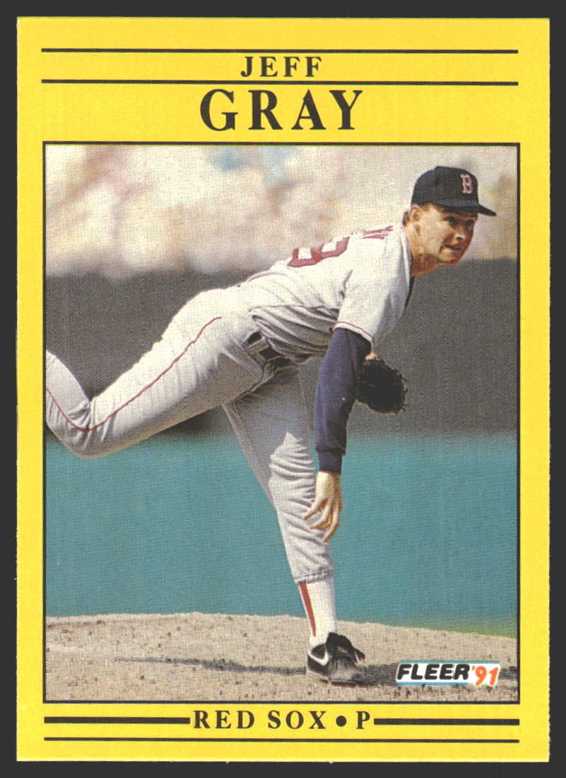Jeff Gray #95b 1991 Fleer Boston Red SoxRC Rookie