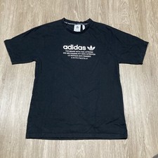 Adidas Shirt M 3 Stripe Athletic Essential Work-out Gym Training Active-wear Tee