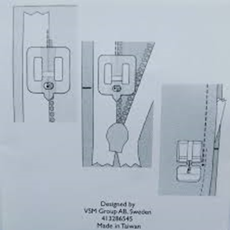 Clear Invisible Zipper Foot 413286545 Husqvarna Viking Machines eBay