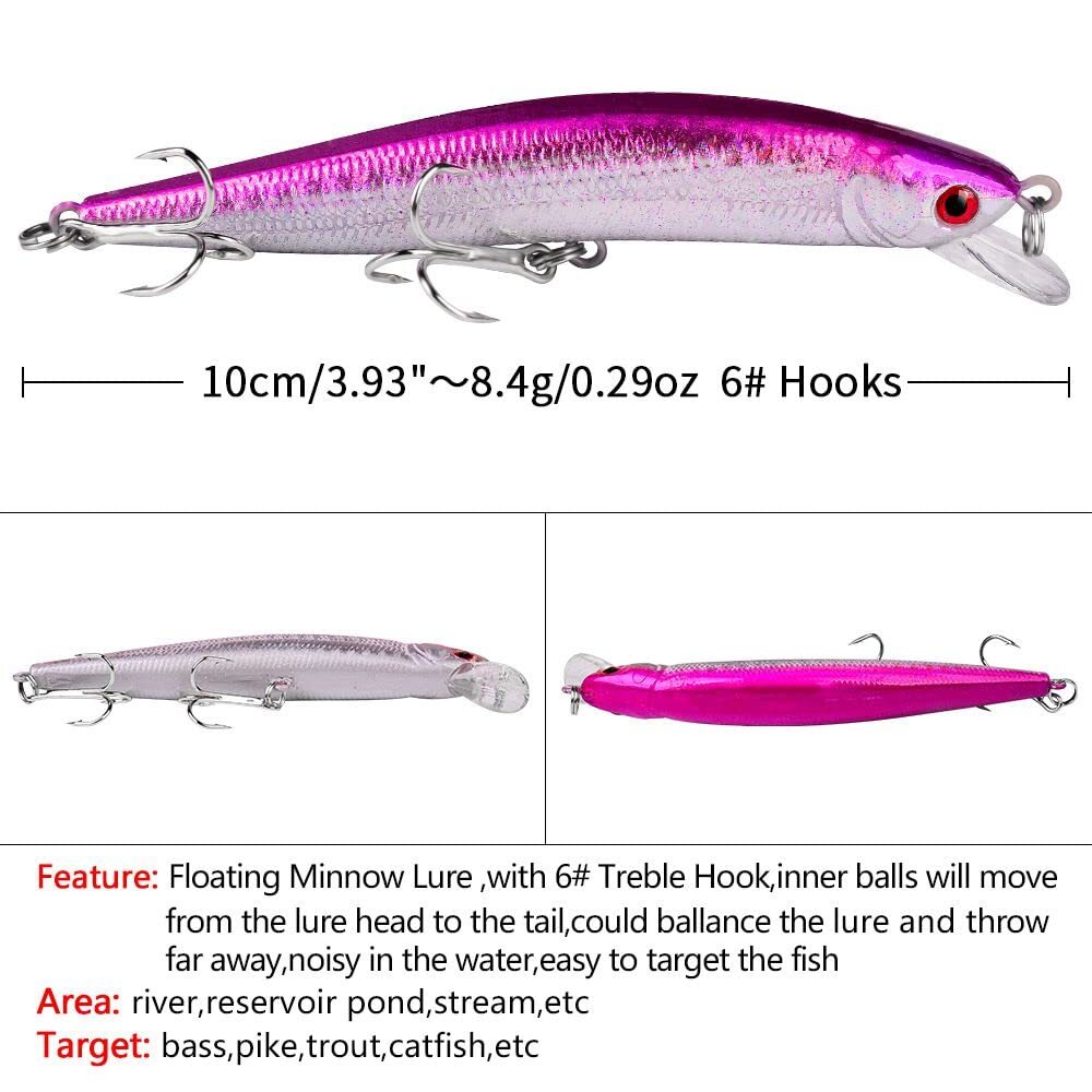 10 Crankbait Fishing Lures Swimbaits Topwater Lures for Fresh and Saltwater - Image 5