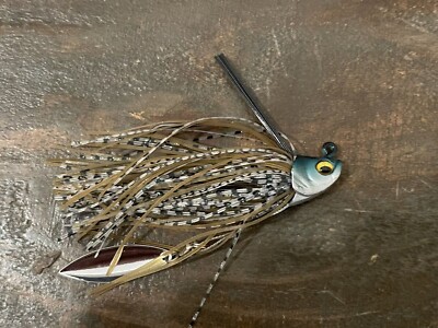 Hookinum Underspin Skirted Bass Swim Jig w/ Willow Blade #1