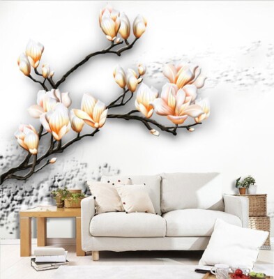 3D Flower Branch G1130 Wallpaper Wall Murals Removable Self-adhesive Honey