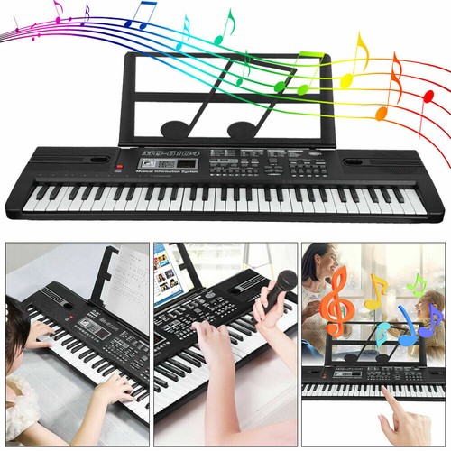 61 Keys Electronic Music Keyboard Organ Piano Set With Microphone Kids Gift New - Picture 7 of 10