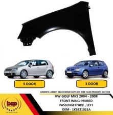 VW GOLF MK5 2004 - 2009 FRONT WING  LEFT LH PASSENGERS NEW PRIMED HATCH ONLY