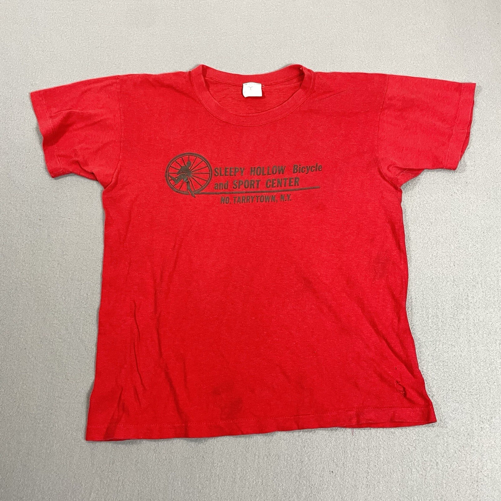 Sport Shirt Large Red Cycling Tarrytown Ny Distressed Read