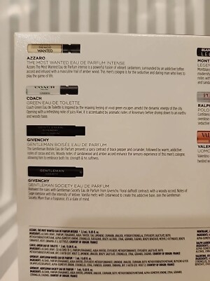 Ulta Beauty Fragrance Loves Men 7 Piece Sample Set Valentino