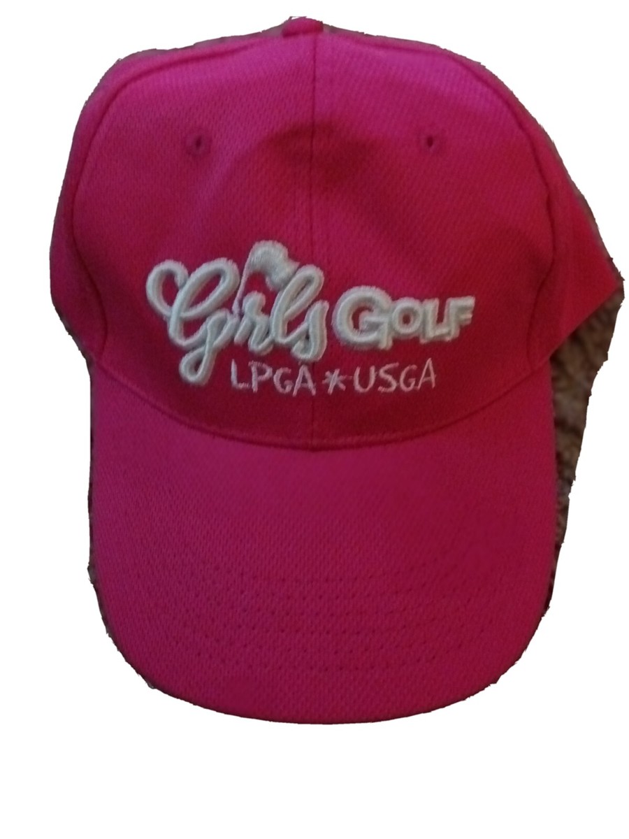 GIRLS GOLF- LPGA-USGA-ADJUSTABLE HAT-NEW-PINK