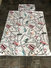 Toddler Duvet Cover & Pillow Case Set - Transport Theme - George Asda