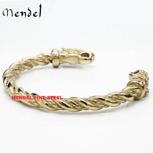 Authentic Whispers Of The North Viking Wolf's Golden Embrace Cuff