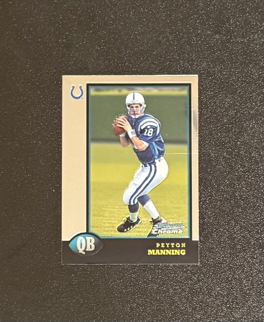1998 Bowman Chrome Peyton Manning #1 RC Rookie