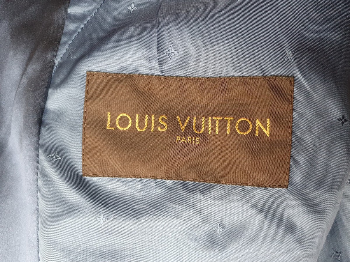 $5k Louis Vuitton Embroidered Silk Navy Jacket RUNWAY SS16