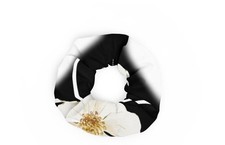 White Floral Recycled Scrunchie