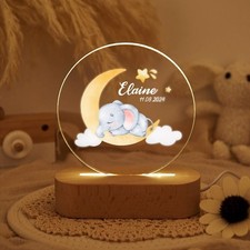 Personalized Animal LED Night Light, Baby Nursery Lamp, Kids Room Gift
