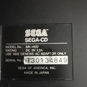 SEGA Genesis & SEGA-CD Console CD Player w/ Controller, for PARTS OR REPAIR