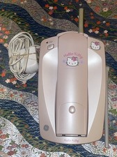 Vintage Hello Kitty Landline Cordless Phone Pink Caller ID Call Waiting GE 2000