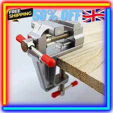 Mini Table Bench Vise 3.5" Work Bench Clamp Swivel Vice Craft Repair Tool UK