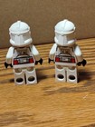 LEGO Star Wars Clone Trooper Minifigure Lot of 2 White/Red Armor Helmets — photo 2