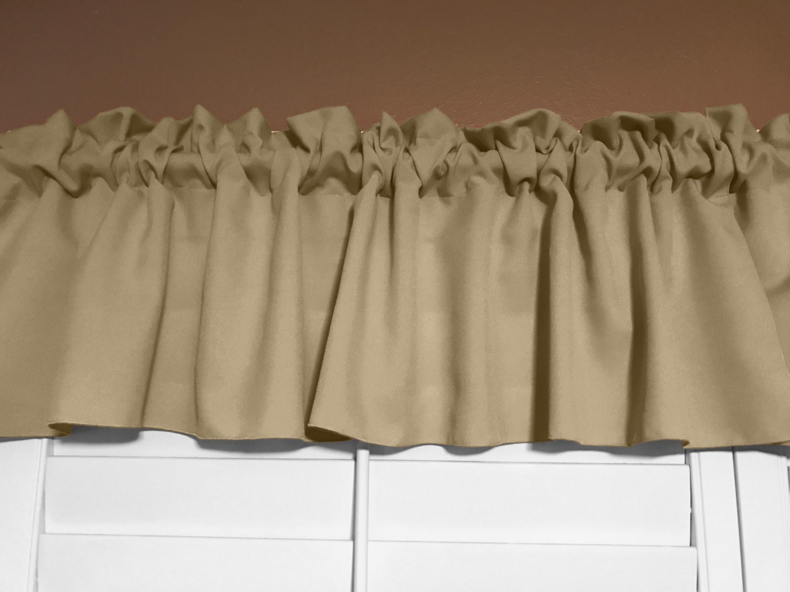 lovemyfabric 100% Polyester Poplin Solid Kitchen Tier/Valance Window Treatment