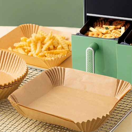 100 Stück Air Fryer Einweg Papier Einlagen, 6,3 Zoll Runde Luft Friteuse Backpapier - Bild 3 von 5