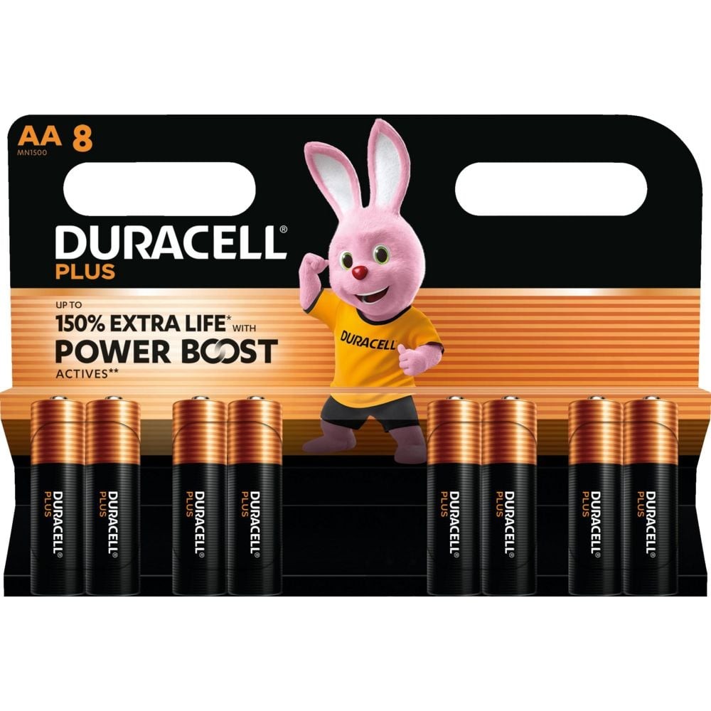 Duracell Schwarz/Gold Alkaline-Mignon-Batterie Lr06, 1,5V, Plus, Power Boost, 8 Stück - Bild 2