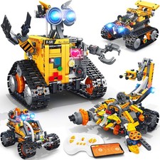 Robot Building Kit for Kids and Adults, 4-in-1 Rechargeable RC Robotics Kit...