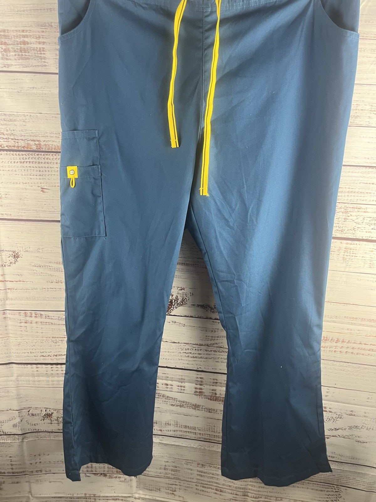Wonderwink Wonderwork Women Scrub Pants 2X 2XL Tall 2XT Blue True Plus Fit