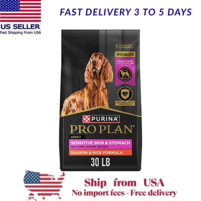 Purina Pro Plan Sensitive Skin, Stomach Salmon and Rice Formula Dog Food, 30 lbs