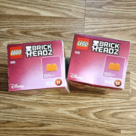 Lego Disney BrickHeadz Beauty & The Beast Belle 41595 Beast 41596 New Set Of 2