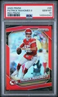 2025 Panini Prizm Patrick Mahomes II #26 PSA 10 Red Retail SSP Color Match Pop 2