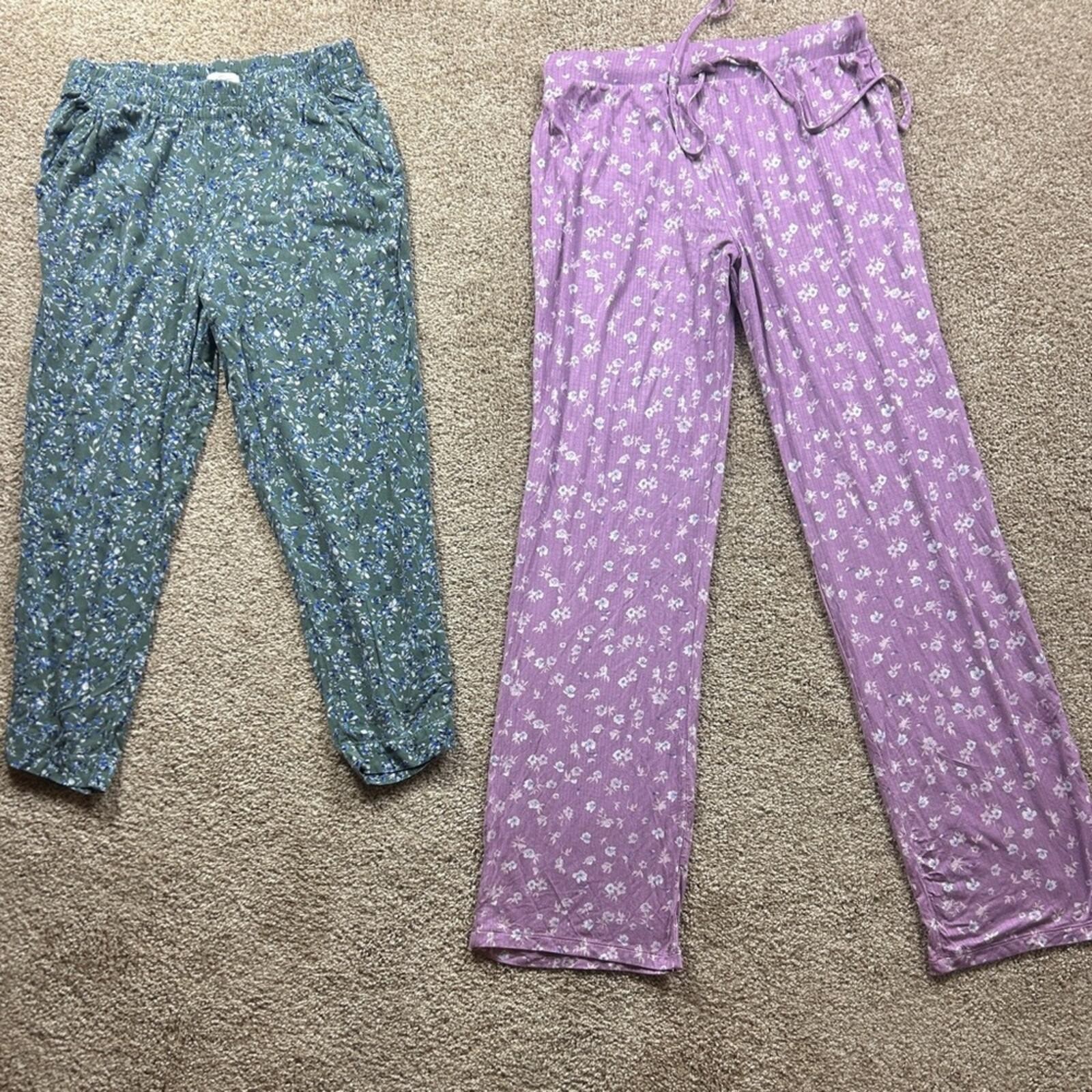 Women’s Pajama Pants Bundle XS Floral Lounge Sleep Pants Drawstring Jogger Lot