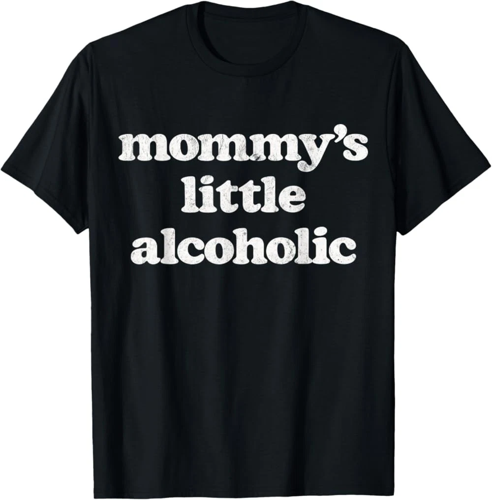 RARE! Mommy's Little Alcoholic Funny Drunk Mom Life Alcohol Joke T-Shirt