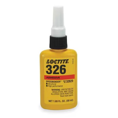 Loctite 135402 Acrylic Adhesive, 326 Series, Amber, 1.69 Fl Oz, Bottle, No Mix