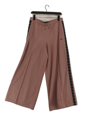 Fred Perry Damen Sporthose UK 14 hellbraun Polyester mit Baumwolle Jogginghose
