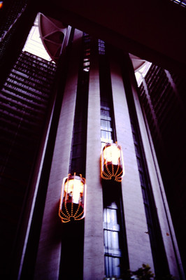 AUG 1990 Elevators Hyatt Regency Atlanta hotel Slide CF-C